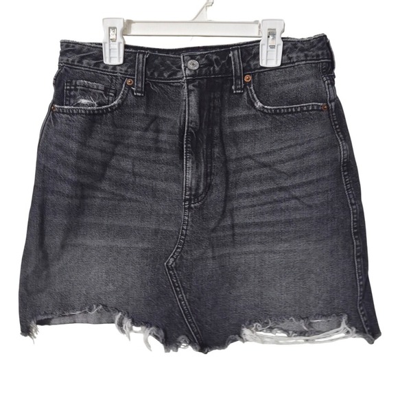 Abercrombie & Fitch Dresses & Skirts - Abercrombie Fitch Zoe Natural Rise Vintage A Line Denim Skirt Gray Size 28